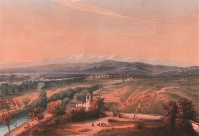 Generelt billede af slagmarken i Magenta, Lombardiet af William M. Timlin