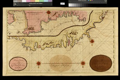 Geografisk kort: repræsentation af Cartagena i Colombia, lavet af den hollandske kartograf Gerard van Keulen (1678-1726) 1709-1713. Biblioteca Angelica, Rom af Unbekannter Künstler