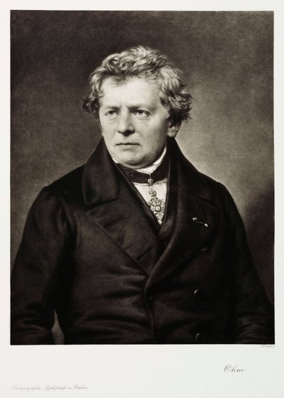 Georg Simon Ohm, tysk fysiker, ca 1840 af Unbekannt
