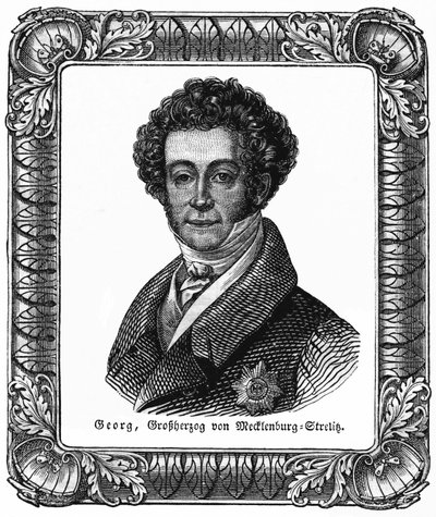 Georges de Mecklembourg Strelitz (1779-1860) - George, storhertug af Mecklenburg-Strelitz, illustration fra : " Das Pfennig Magazin " , Nr. 223, 8. juli 1837 af Unbekannter Künstler