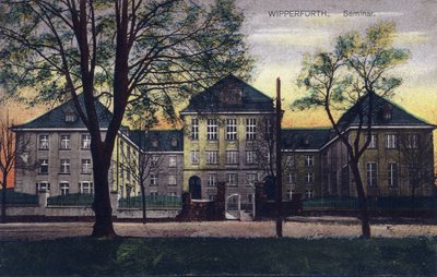 Tyskland, Wipperfurth: udvendig udsigt over "Altes Seminar" bygget i 1910-1911 - Postkort 20. århundrede af Unbekannt