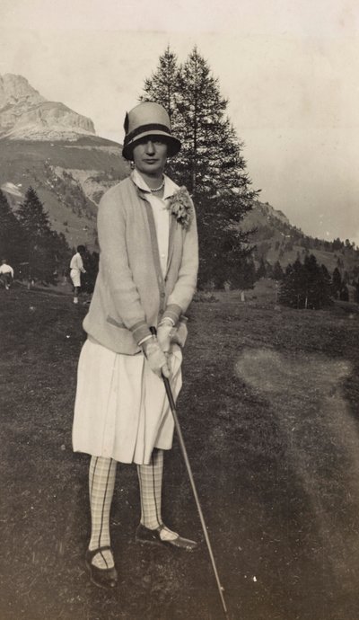 Golfspiller ved Lake Carezza af Unbekannter Künstler