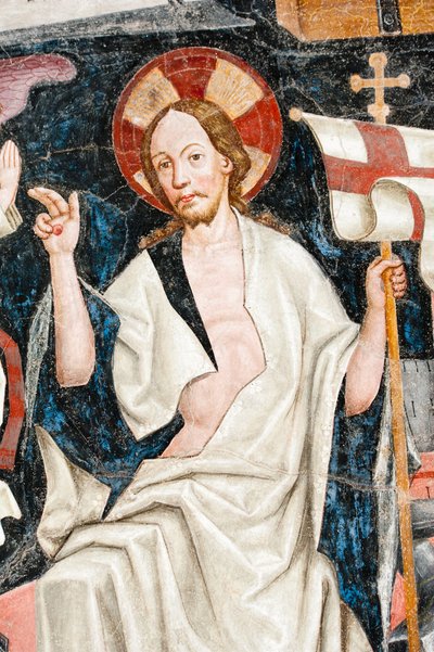 Gotisk fresco; Opstandelse; 5. Kloster; Katedral; Brixen; Sydtyrol; Italien; Europa af Unbekannt