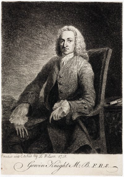 Gowin Knight, videnskabsmand, ca 1751 af Unbekannt