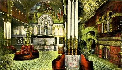 Grand Foyer, Hotel Netherland, New York City, USA af Unbekannter Künstler