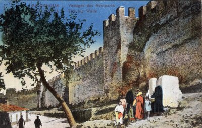 Grækenland, Thessaloniki (eller Thessaloniki): Remains of the Walls - Postkort 1914-1918 af Unbekannt