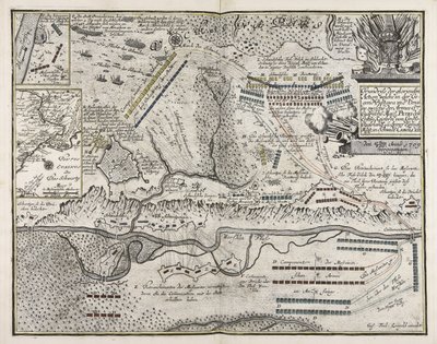 Oversigt over den glorværdige handling, der fandt sted i Pultava-regionen i Ukraine mellem den zaristiske Ma¨yls hær. Peter den Første Kejser af Storrusland og hans kongelige majestæt i Sverige Caroli XII den 27. juni-8. juli 1709. af Unbekannter Künstler
