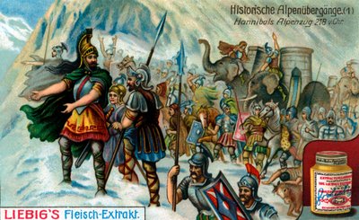 Hannibals krydsning af Alperne af Unbekannter Künstler