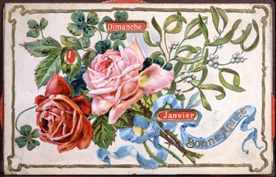 Blomster til et godt år, begyndelsen af det 20. århundrede (postkort) af Unbekannter Künstler