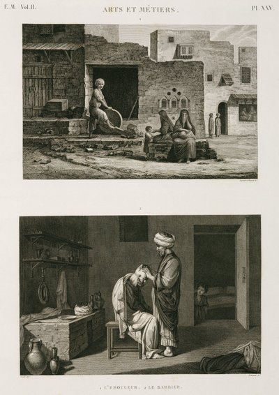 Isenkram og isenkram Knivsliber og barber, Egypten, ca 1798 af Unbekannt