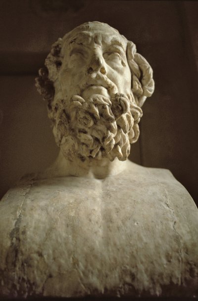 Head of Homer (marmor) af Unbekannt