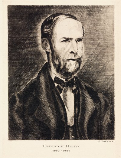 Heinrich Hertz, tysk fysiker, slutningen af det 19. århundrede af Unbekannt