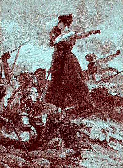 Heltemod hos Maid of Saragossa, Spanien af Unbekannter Künstler