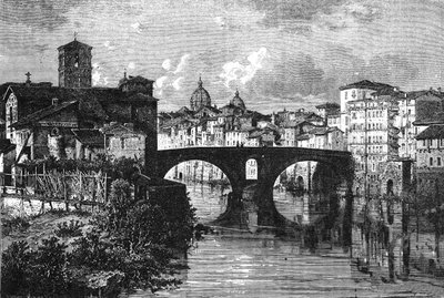 Det gamle Roms historie. Øen Tiberina ved floden Tiberen Rom af Unbekannt