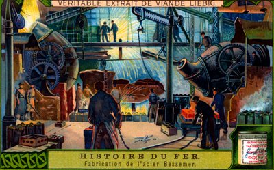 Jernets historie: Bessemer-processen på en fabrik af Unbekannter Künstler