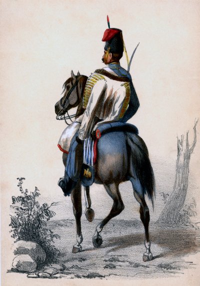 Hussard: Husar på hesteryg af Unbekannter Künstler