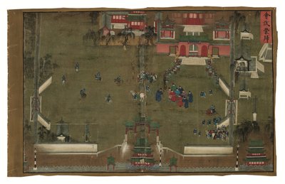 Kejserlige edikter vedrørende general Qi Mian, Ming-dynastiet (blæk og farve på silke) af Unbekannter Künstler
