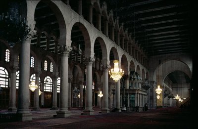 Interiør af bedesalen, ca. 705-715 e.Kr. (foto) af Unbekannt