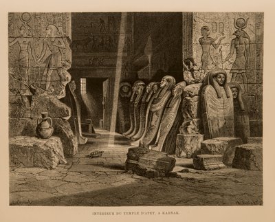Indvendig udsigt over Apet-templet i Karnak, Egypten Illustration fra Atlas of Egypt af Unbekannt