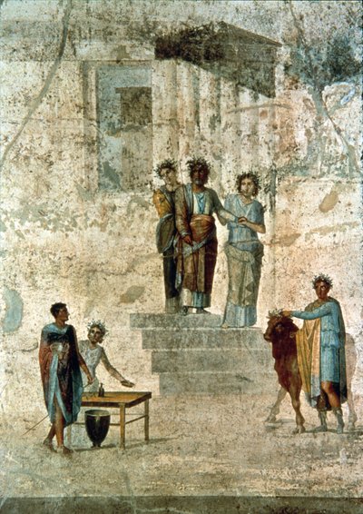 Jason og Pelias, fra Jasons hus, eller af de fatale kærligheder, Pompeji af Unbekannter Künstler