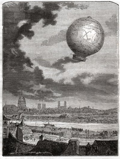 Jean Francois Pilatre de Rozier. af Unbekannter Künstler