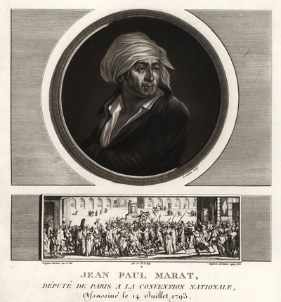 Jean Paul Marat, Abgeordneter von Paris im Nationalkonvent, 1793 ermordet von Unbekannt