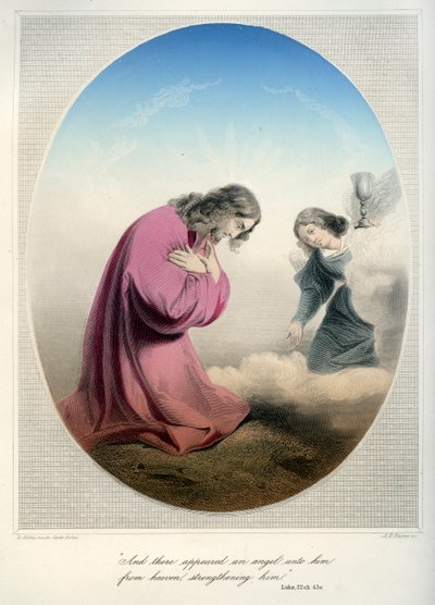 Jesus beder i haven - Bibelen, Det Nye Testamente af Unbekannter Künstler