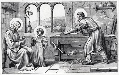 Jesus tjener Maria. Jesusbarnets alfabet. Udgave 1932. Træskærerarbejde signeret H G. Privat samling af William M. Timlin
