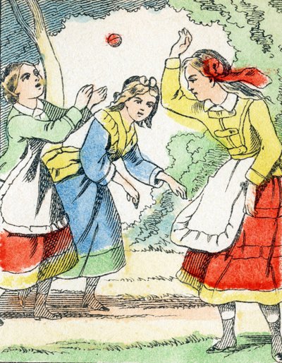Spil: La pelota - Child Entertainment Alphabet c.1890 (litografi) af Unbekannt
