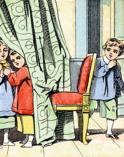Spil: gemmeleg - Alfabet - børneunderholdning - Billedepinal, populær serie c.1890 (illustration) af Unbekannt