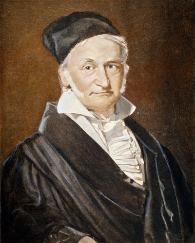Johann Carl Friedrich Gauss, tryk ca. 1830 af Unbekannter Künstler