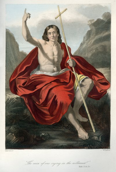 Johannes Døberen prædiker - Bibelen, Det Nye Testamente af Unbekannter Künstler