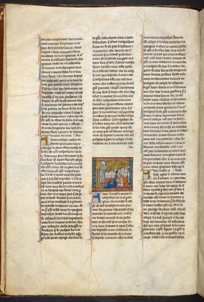 Josef af Arimathea prædiker for sine tilhængere fra historien om den hellige gral, c 1315-1 af Unbekannter Künstler