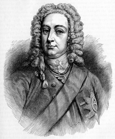 Kong George II - portræt af Unbekannter Künstler