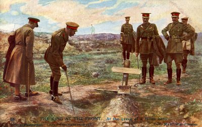 Kong George V besøger en soldats grav af Unbekannter Künstler