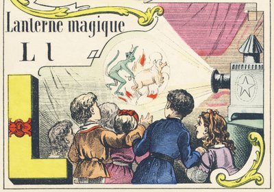 L: magisk lanterne - Spilalfabet, ca. 1890 (illustration) af Unbekannt