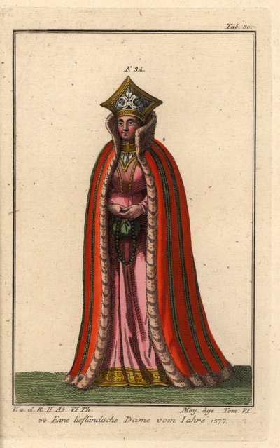 Lady af Livland, russisk provins af Unbekannter Künstler