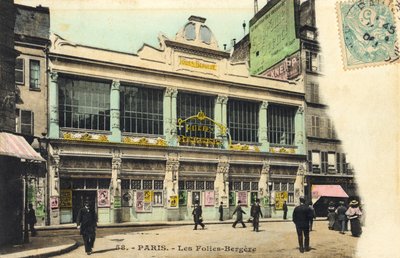 Les Folies-Bergere udvendigt, Paris Berømt parisisk natklub af Unbekannter Künstler