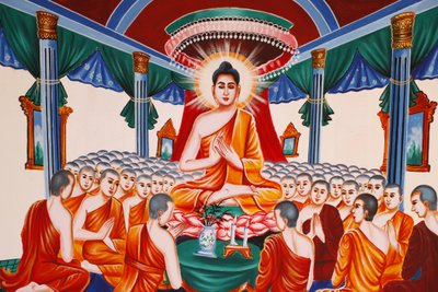 Buddhas liv Instruerer forsamlingens arahanter, Siem Reap, Cambodia af Unbekannt