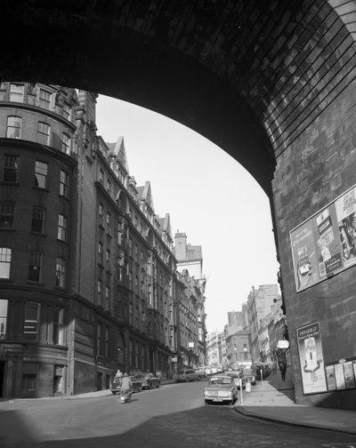 Kigger op på Dean Street fra The Side, Newcastle upon Tyne, Storbritannien, november 1963 (s/h-foto) af Unbekannt