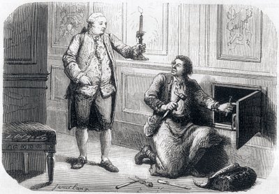 Louis XVI oplyser låsesmeden Francois Germain af Unbekannt