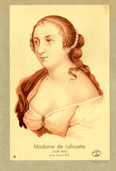 Madame de Lafayette af Unbekannter Künstler