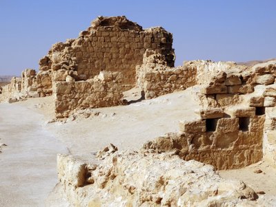 Masada er en gammel befæstning i det sydlige distrikt i Israel (foto) af Unbekannt