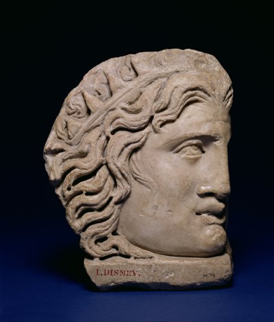 Mask of Helios, hjørnemaske fra et sarkofaglåg, romersk, 4. århundrede (marmor) af Unbekannt