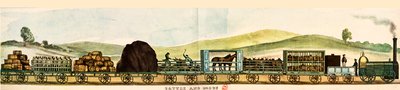 Vare- og kvægvogne, Liverpool-Manchester Railway af Unbekannter Künstler
