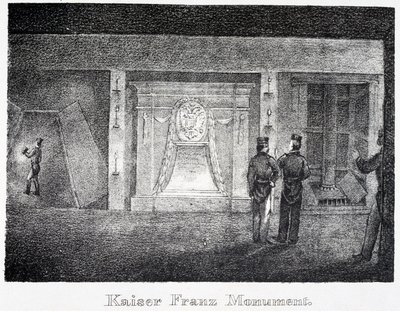Saltmine: Underjordisk monument til Kaiser Franz, ved indgangen til minen, i Durrnburg, Østrig af Unbekannt