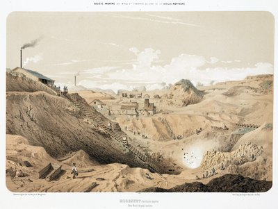Minedrift, metalmalm Zinkmine, Neutral Moresnet (Moresnet neutre) af Unbekannt