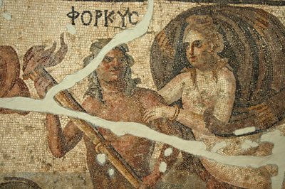 Mosaik af havscene, Tyrkiet af Unbekannt