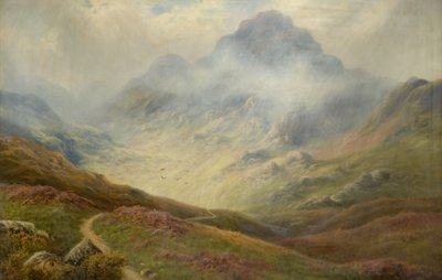 Bjergscene af Unbekannt