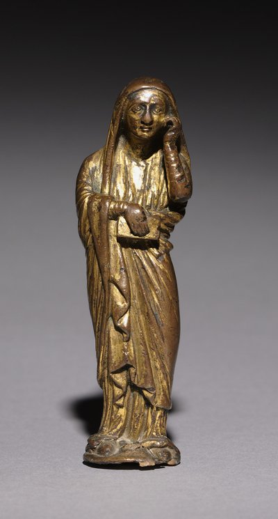 Sørgende Maria, sandsynligvis fra et alterkors, 1200-1300 af Unbekannt